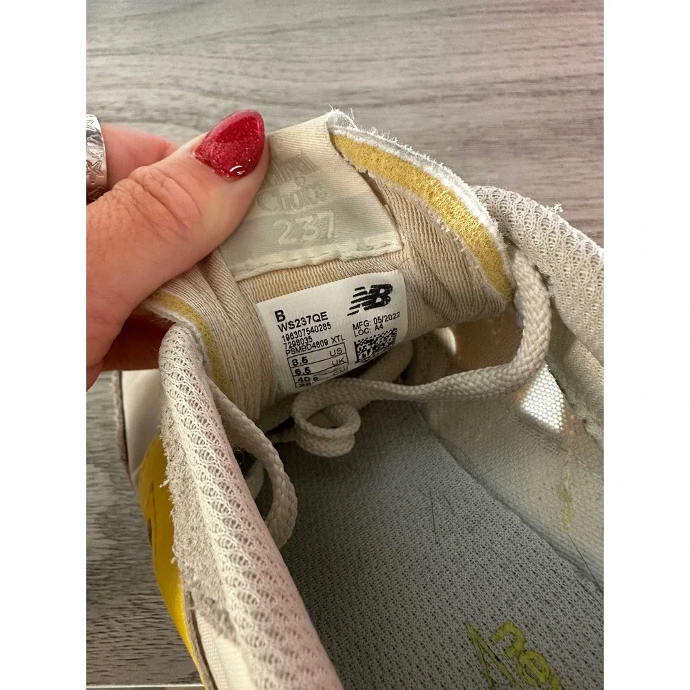 New Balance 237 Women's Sneakers WS237GE‎ Yellow Gray Size 8.5